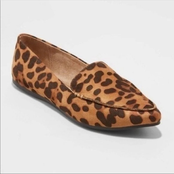 a new day Shoes - Brown Leopard Print Loafer Flats Size 9 New